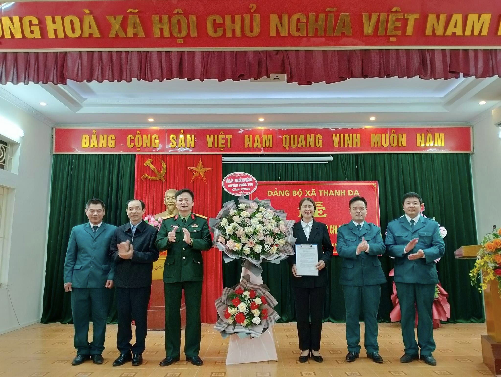 Đảng bộ xã Thanh Đa tổ chức Lễ công bố Quyết định thành lập Chi bộ Quân sự xã